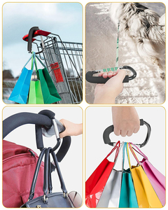 Poignée de transport pour sac d'épicerie avec coussin en mousse souple, mousqueton robuste en aluminium en forme de D, clip de maintien pour sac de courses, crochet de poignée - Product Image 5