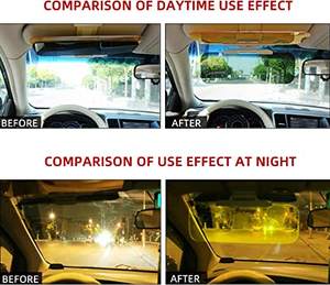 Xiangta Vente Chaude Pare-soleil de Voiture 2 en 1 HD Anti-lumière du Soleil Vision Jour et Nuit Miroir de Conduite UV Pliable Rabattable Vue Claire Jour et Nuit - Product Image 3