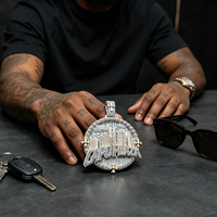Pendentif Lettre Personnalisée en Argent Sterling S925 Moissanite VVS Effet Diamant Glacé Style Hip Hop – Grande Vente