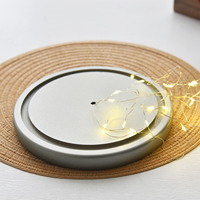 Base en bois gris avec éclairage LED pour dôme en verre, support de fleurs préservées, présentoir pour la maison, directement de l'usine