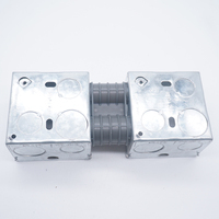 Boîte de jonction murale en acier galvanisé EMT, type de jonction électrique en métal, câble coaxial rond carré 3 voies 4x4