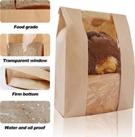 Fabricant d'emballage alimentaire sac en papier kraft pour emballage de fromage petit déjeuner biscuit pain avec fenêtre transparente