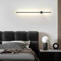 Appliques Design Slim Simple Applique Murale Noire Led Éclairage pour La Maison Chambre Lits Latéraux Design Nordique Moderne 50 Nouveauté Cristal