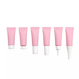 Tubo de Plástico Transparente Plano y Reciclable de 10ml, 15ml, 20ml, con Tapón de Rosca Negro, para Cosméticos y Lápiz Labial - Product Image 3