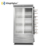 Four à rôtir commercial pour poulet, à gaz, automatique, machine à griller le poulet, rôtissoire verticale rotative en acier inoxydable pour restaurant