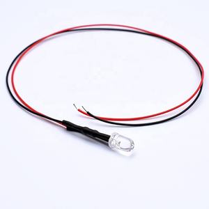 50 LED 5 MM/3mm A MENÉ LA DIODE 12V Pré-Câblé Résistance Rouge Bleu Vert <span class=keywords><strong>Jaune</strong></span> Blanc Diods rond 20CM Pré-Câblé - Product Image 3