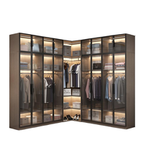 Armoires coulissantes à portes battantes sur mesure, style moderne et luxueux, armoires à vêtements bon marché pour dressing