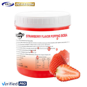 2025 OEM มีหลายรสชาติให้เลือกใช้โยเกิร์ตรสสตรอเบอร์รี่องุ่นแบบไม่ใส่น้ำตาลและเจลลี่บ็อบบาไข่มุกขนาดเล็ก - Product Image 1