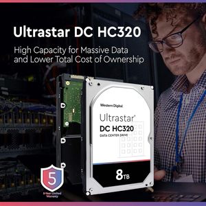 Hus728t8tale6l4 Ultra Star Hc320 <b>Internal</b> <b>Hard</b> <b>Drive</b> 8tb 7200 Rpm 6gb/s 3.5 Inch Dc Hc320 Ultra High Capacity Stores up to 8 - Product Image 3