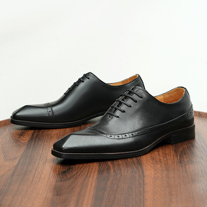 Nouvelles chaussures noires décontractées pour hommes, style brogue britannique, version coréenne, plateforme, avec fonction de rehaussement de la taille, tendance et élégantes. - Product Image 3