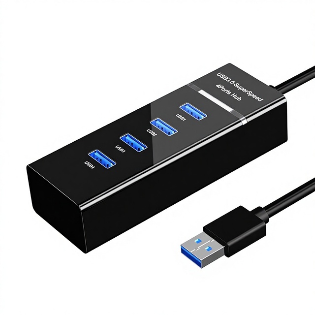 Light Bar USB 3.0 Hub 5 Gbps Super Speed Transmission Multi 4 Port USB 3.0 Splitter Expansion Adapter for PC in Stock