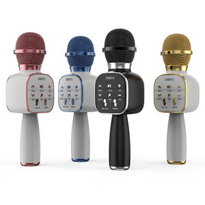 Microphone sans fil JINJUE MM104 Bluetooth portable pour enfants, <span class=keywords><strong>jouet</strong></span> en forme de haut-parleur, enregistreur musical karaoké - Product Image 1