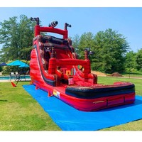 Parc aquatique gonflable géant de qualité commerciale, grand toboggan aquatique gonflable d'extérieur pas cher avec piscine pour adultes et enfants