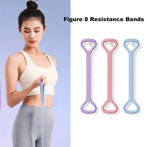 Fasce di Resistenza Premium in Silicone a Forma di 8, Bande Elastiche per Esercizi per Donne, <span class=keywords><strong>Braccia</strong></span>, Spalle, Schiena, Gambe, <span class=keywords><strong>Stretching</strong></span>, Pilates, Yoga - Product Image 2
