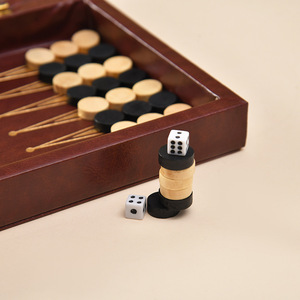 3 in 1 Leather Wooden Box <strong>Chess</strong> <strong>Set</strong> <strong>Mini</strong> Pocket Folding <strong>Chess</strong> Figures <strong>Set</strong> for High Quality <strong>Chess</strong> Travel Gift - Product Image 3