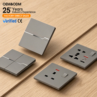 Prise murale universelle à 5 trous avec chargeur USB Type C, ignifuge, CE, vente en gros, fabricant