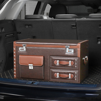 Organisateur de coffre de voiture pour SUV et berlines, boîte de rangement de cargaison, grande capacité, antidérapant, imperméable, haute qualité, robuste