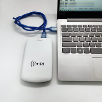 Lecteur de contrôle d'accès UHF longue portée ZHIZAIBIDE blanc 8 cm en ABS, protocole ISO 18000-6C, interface de communication USB, compatible Windows