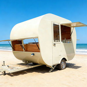 Carrito de Comida Móvil Clásico y Atemporal de Estilo Retro para Mercado Nocturno, Puesto de Calle, Helados, Bebidas, Pasteles, Uso en Exteriores y Venta Ambulante - Product Image 2