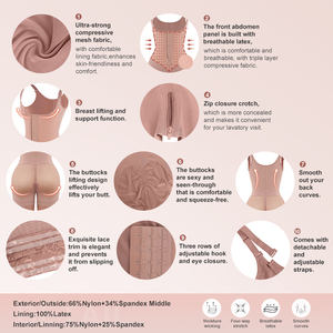 Hexin Shapewear Nuevo diseño <span class=keywords><strong>Abdomen</strong></span> Doble capa Compresión Tummy Trimmer Control Bbl Shapewear Shaper Colombianas Adelgazamiento - Product Image 3