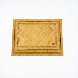 Bamboo Cutting Board <b>Set</b> 3 Piece Rectangle Double Sided For Kitchen Picnic Use - Product Image 2