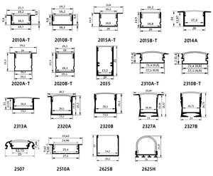 2010A thiết kế mới nông recessed nhôm Led hồ sơ kênh cho đôi hàng LED Strips tuyến tính ánh sáng - Product Image 5