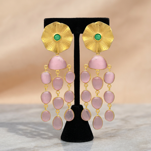 Boucles d'oreilles pendantes artisanales en argent plaqué améthyste, style ethnique bohème, pour mariage, fiançailles, anniversaire, fête - Product Image 3