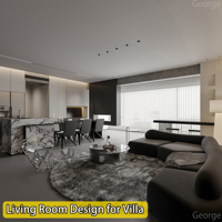 Solution à guichet unique Villa de luxe moderne Décoration intérieure Rendu architectural 3d Service de design d'intérieur