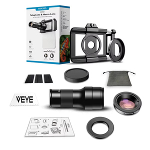 Nouveau <span class=keywords><strong>kit</strong></span> d'objectif macro téléobjectif 6X 150 mm avec support universel pour téléphone en aluminium et verre optique pour 98 % des smartphones - Product Image 1