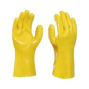 Gants de travail en PVC résistants au froid, durables, 27 cm, doublure composite en éponge, isolés thermiquement, sans silicone, sans poudre, imperméables, résistants à l'huile - Product Image 1