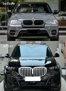 BMW X5 E70 바디 키트 2007 2014 G05 LCI 2023 로 업그레이드-2024 모델 바디 키트 전면 및 후면 자동차 범퍼 사이드 스커트