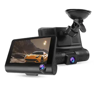 OEM ODM üretici 4 inç araba dvr'ı Video kaydedici 1080p WDR g-sensor araba kara kutusu 24h park monitörü 3 kanal dash kamera