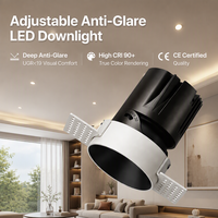 Plafonnier encastré sans cadre 12W COB LED, découpe de 75 mm, spot orientable pour plafond en bois ou en métal LP-AJ8292-RTB-24-1