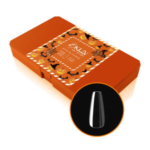 Embouts d'ongles à couverture complète pour cercueil Embout d'<span class=keywords><strong>ongle</strong></span> transparent en gel doux Autocollant d'étiquette personnalisé pour <span class=keywords><strong>Halloween</strong></span> Boîte <span class=keywords><strong>orange</strong></span> 602 pièces Embouts d'<span class=keywords><strong>ongle</strong></span> - Product Image 1