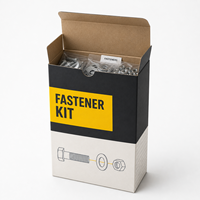 Boîtes auto-érectrices personnalisées à fond auto-verrouillant avec revêtement UV et impression offset pour l'emballage de kits de quincaillerie (recyclables et écologiques)