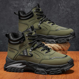 Botas de invierno retro para hombre, estilo Martin, con plataforma, deportivas, casuales, con cordones, para caminar. - Product Image 2