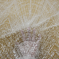 HY2825 Tulle Perlé Dentelle De Mariée Blanc Dentelle Tissu Broderie Perles Tissus Paillettes pour Femmes Robe De Mariée Tissu