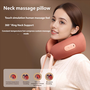 2026 Neuerscheinung Großhandel Kreatives Design Tragbares <span class=keywords><strong>U</strong></span>-förmiges Massagekissen 1200mAh Akku Nackenmassagekissen mit Heizfunktion - Product Image 2