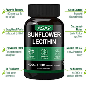 OEM Lécithine De Soja 1200mg Capsules Complément Alimentaire Lécithine De Tournesol Capsule - Product Image 2