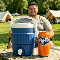 Mini-gourde isotherme 12 oz avec poignée, entièrement étanche, seau à eau portable sans BPA, petit distributeur de boissons