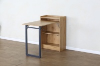 Bureau d'écriture pliable avec étagères de rangement, meuble de rangement convertible 2-en-1, meuble TV multifonctionnel et table d'ordinateur