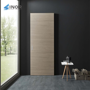 Porte coulissante en bois classique avec quincaillerie intégrée, large application pour cuisine et intérieur, porte coulissante dissimulée. - Product Image 3