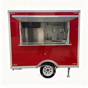 Camion mobile commercial chariot cuisine complète remorque de restauration rapide pour Hot Dog Franchise Street Van à vendre en Europe - Product Image 3