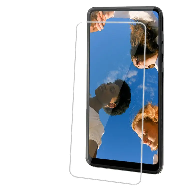 Anti Scratch kabarcık ücretsiz 9H sertlik HD temizle temperli cam filmi Samsung A21 cam ekran koruyucu için