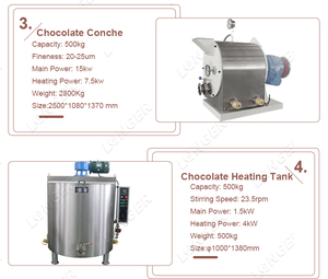 Giá thấp sô cô la nóng chảy máy liên tục dòng mixer lỏng sô cô la dây chuyền sản xuất - Product Image 5