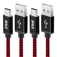 Câble USB A vers USB C tressé en nylon, charge rapide 3A, synchronisation des données, joint renforcé, plusieurs longueurs pour smartphone et tablette