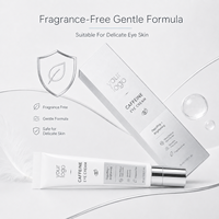 Crème Contour des Yeux Douce Anti-Âge à la Caféine, Anti-Cernes, Éclaircissante, Apaisante et Rafraîchissante, Lissant les Ridules