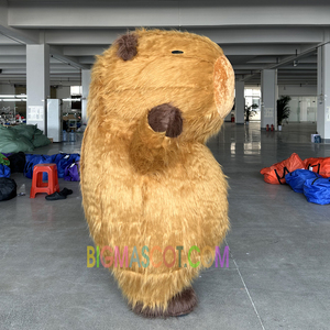 Disfraz de Mascota Inflable de Capibara/Hámster de Peluche Marrón de 2-3m para Adultos, Disfraz de Capibara/Hámster Inflable, <span class=keywords><strong>Alquiler</strong></span> de Traje de Peluche - Product Image 3
