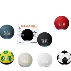 Haut-parleur sans fil Alaxe Clock Bluetooth pour la Coupe du monde de football, mini pendentif cadeau, haut-parleur portable de dessin animé pour l'extérieur, sortie 5W - Product Image 1