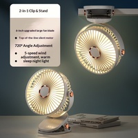 Ventilateur de poche multifonctionnel avec lumière nocturne, rechargeable par USB, silencieux, mini ventilateur en ABS/PC pour étudiants